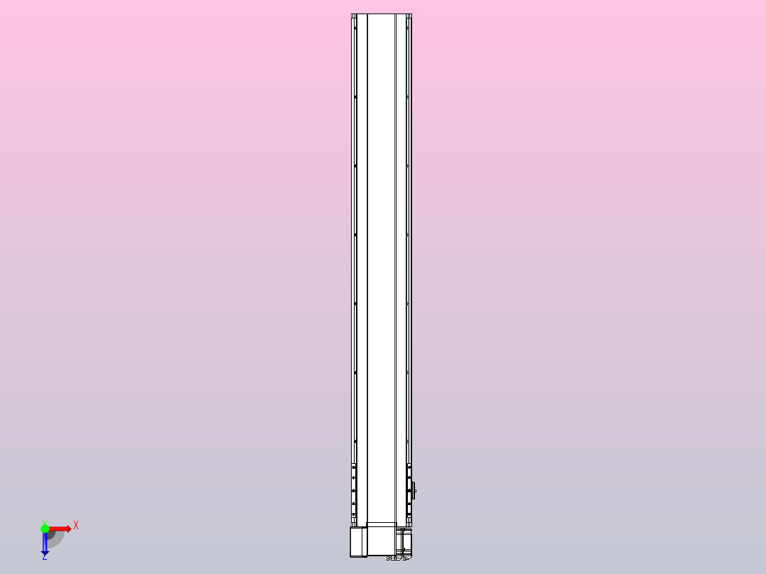 皮带直线轴半封闭可选导轨TPA-HNB-175D-140-L1200-LP-C-P75-N3俯视图