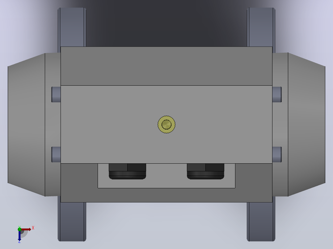 RV V641F气动V形调节球阀[RV V641H-25P]通径40俯视图