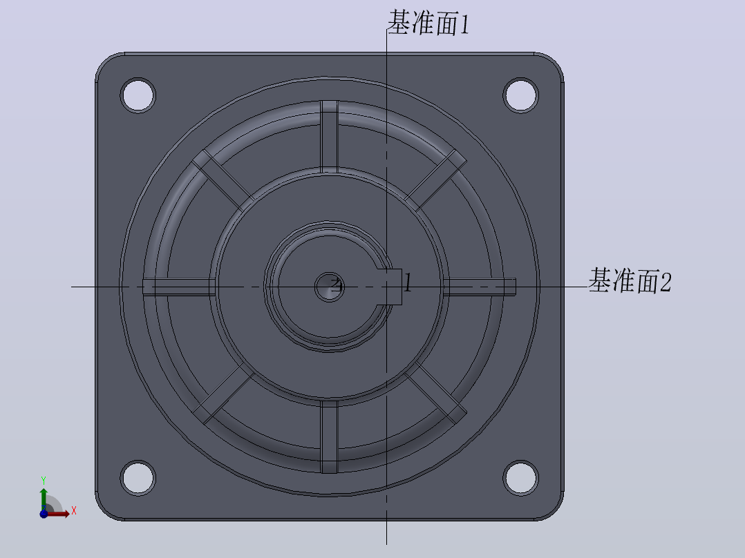 ZDR精密行星50W二级后端盖前视图