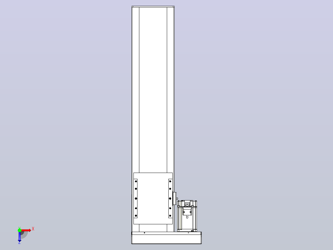滚珠丝杠直线轴带导轨全封闭TPA-HCR-175D-2510C-L650-MR-Y-P75-N3俯视图