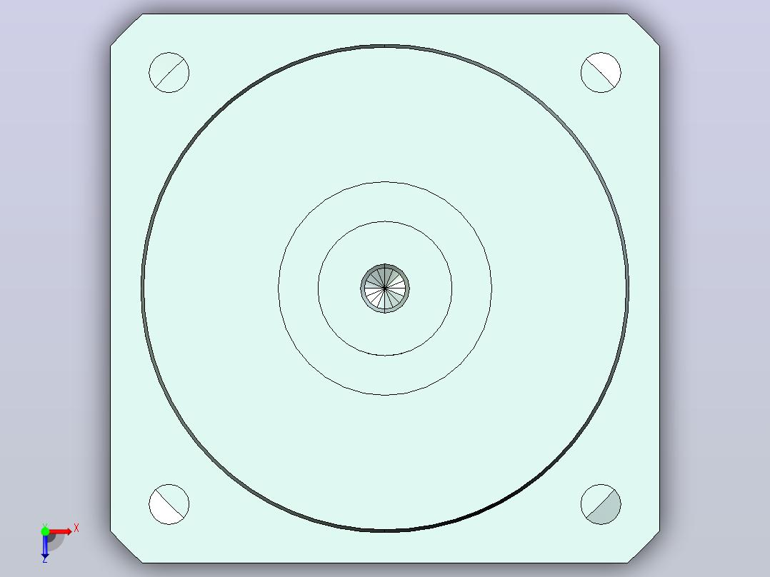 JTX90-L2 19-70-90-M5精密型JTX90直齿轮行星减速机俯视图