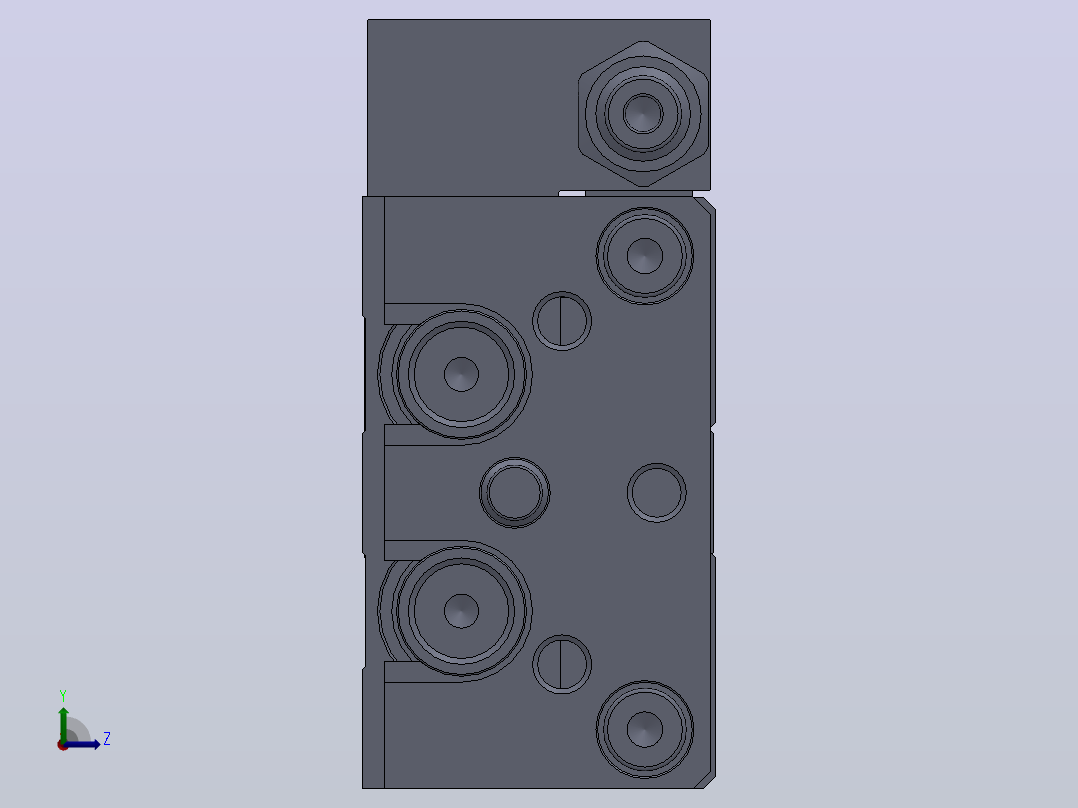 气缸HLQ12X10SB左视图