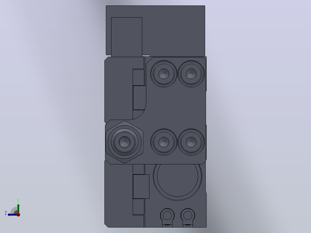 气缸HLQ12X10SB右视图