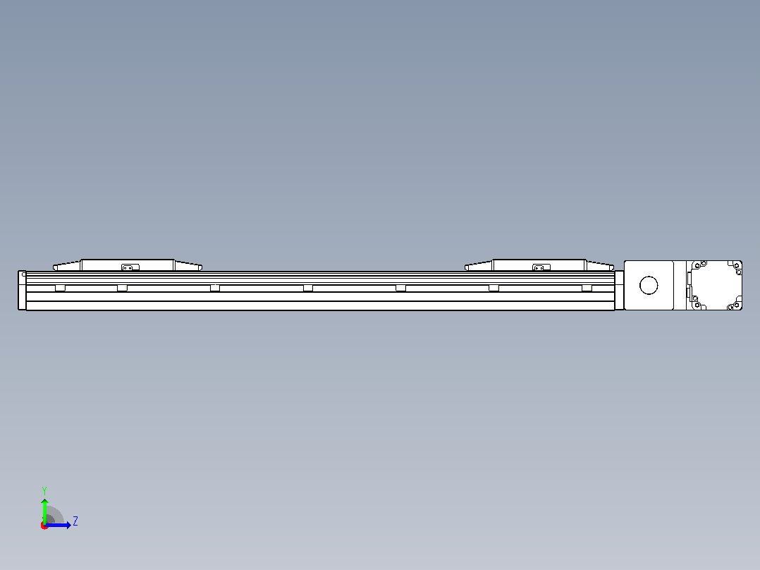 皮带直线轴双滑块型TPA-GCBS-150-P80-L200-QR-M75-N3左视图