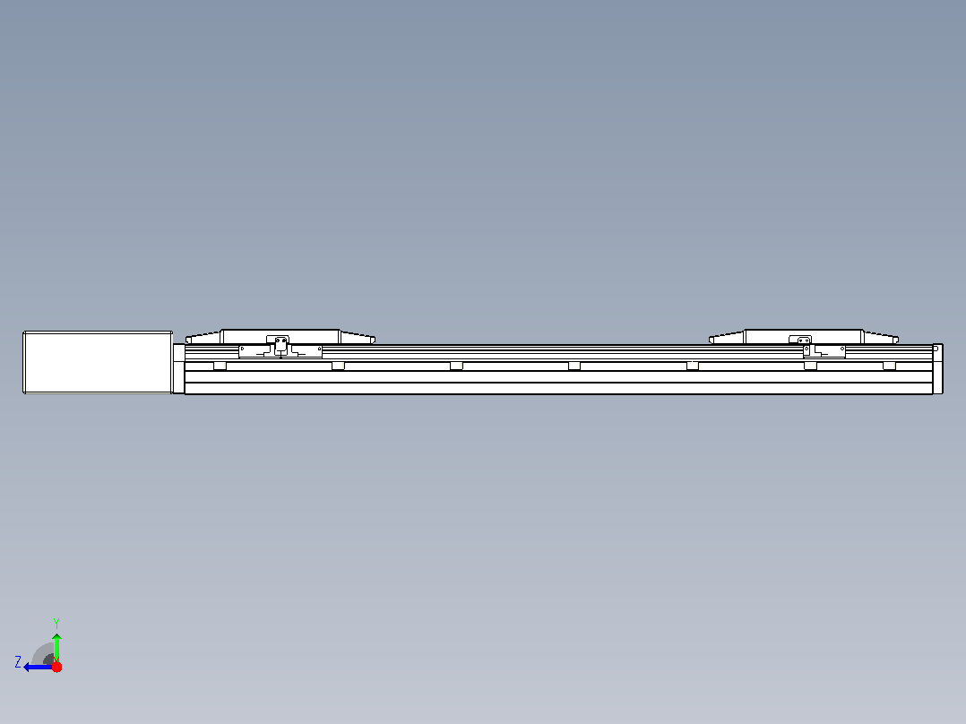 皮带直线轴双滑块型TPA-GCBS-150-P80-L200-QR-M75-N3右视图