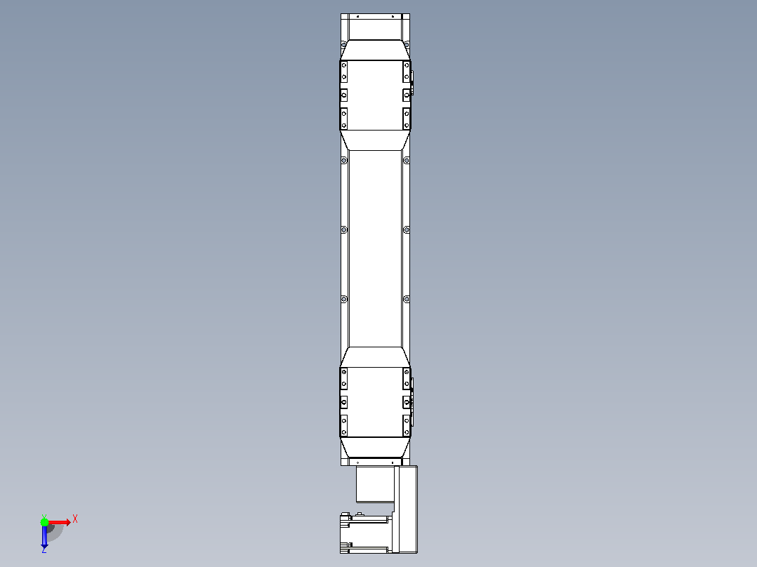 皮带直线轴双滑块型TPA-GCBS-150-P80-L200-QR-M75-N3俯视图