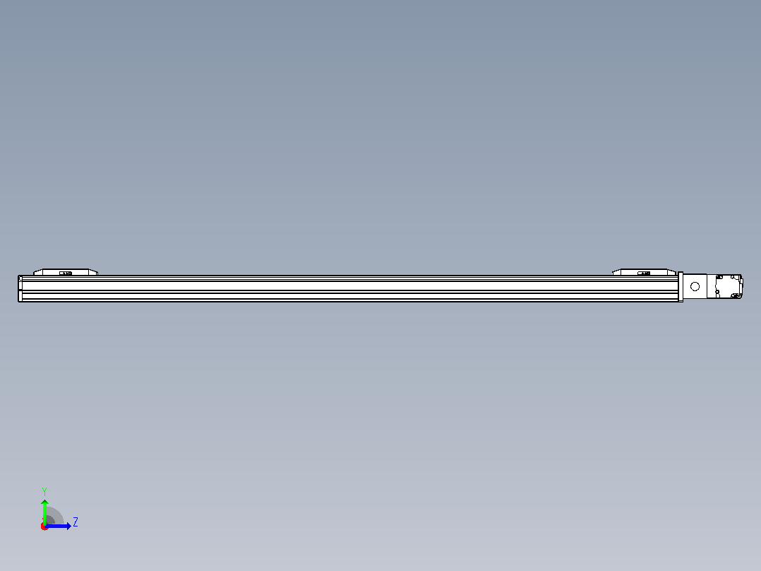 皮带直线轴双滑块型TPA-GCBS-50-P42-L450-QR-M10-N3左视图