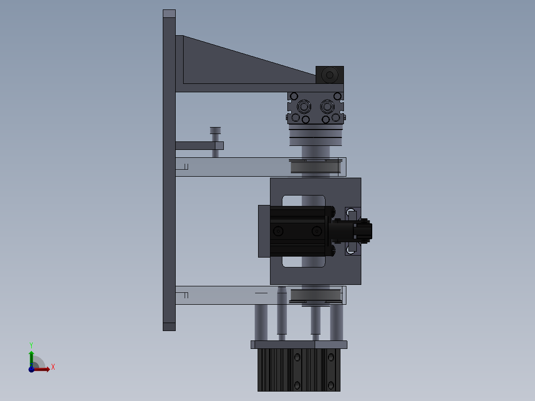 批量产品加工孔夹具前视图