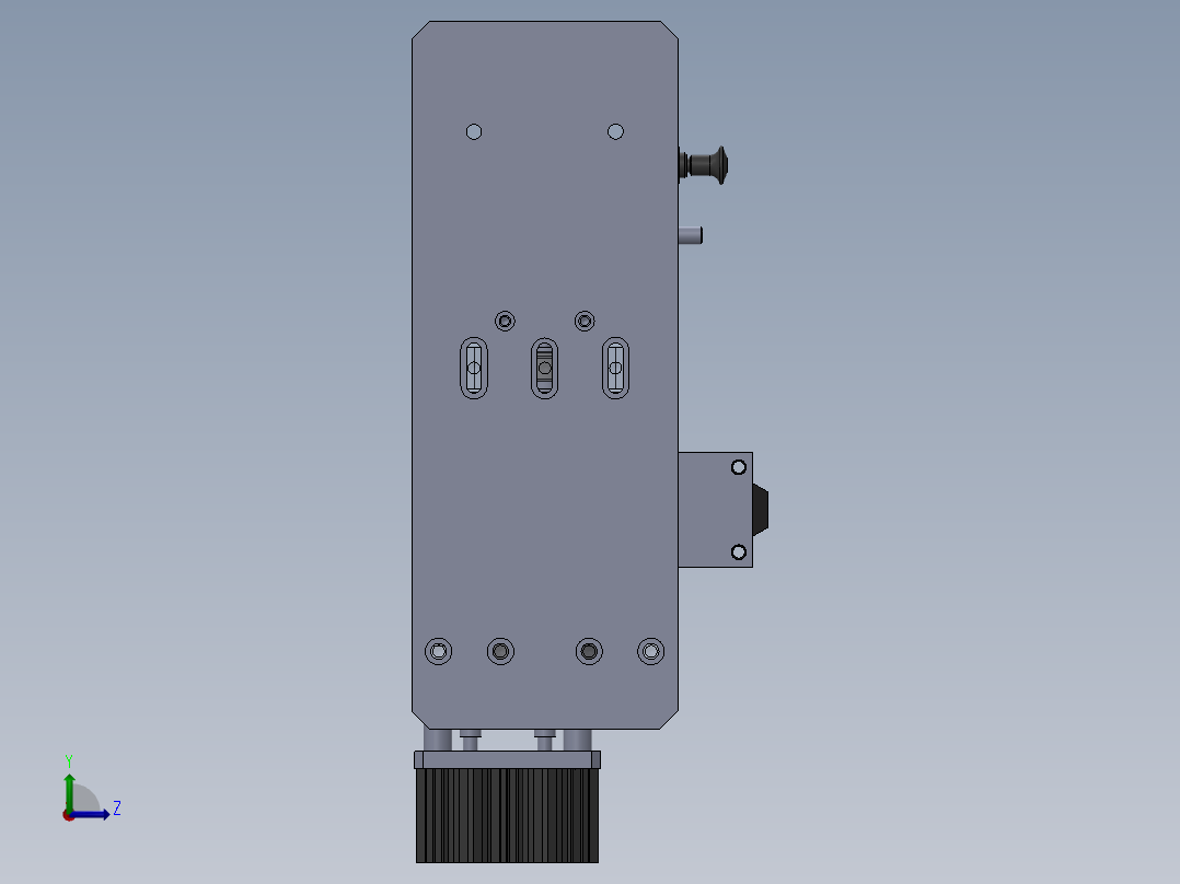 批量产品加工孔夹具左视图