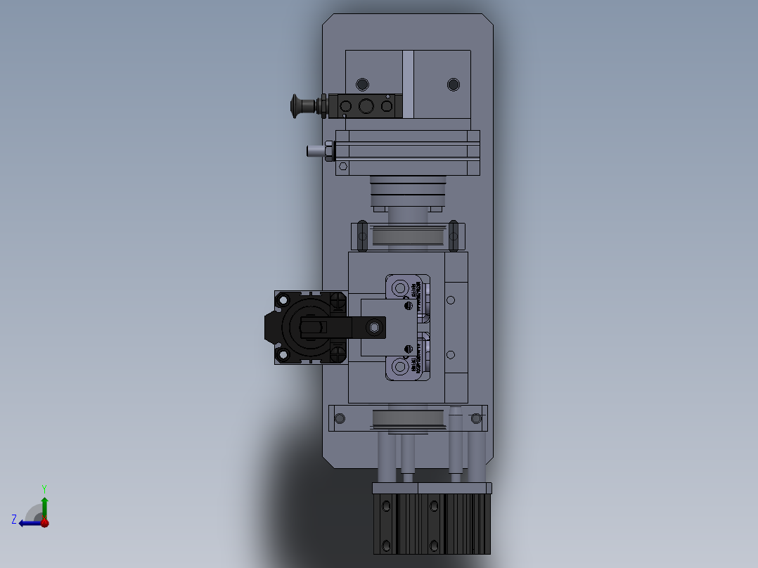 批量产品加工孔夹具右视图