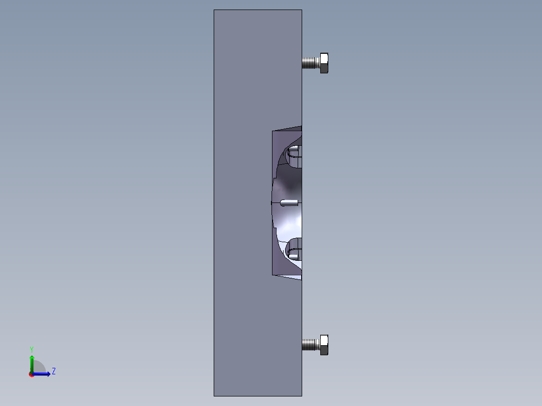 塑料飞机机身底部静强度分析及模具设计(sw12+说明书)左视图