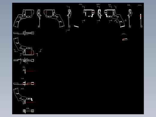 左轮手枪CAD图纸