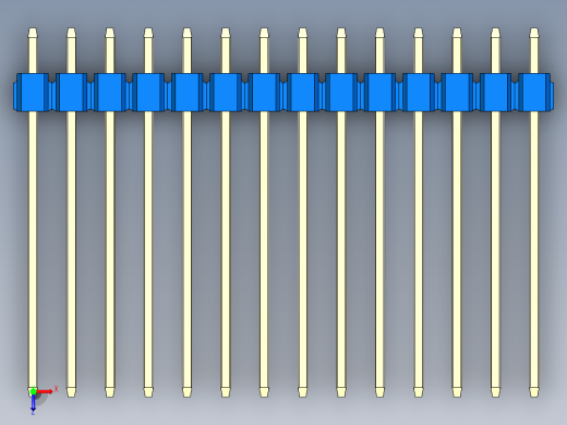 彩色公头100mil（2.54mm）系列-DS1021_blue_2x14p_100mil_Type19_rev1.0俯视缩略图