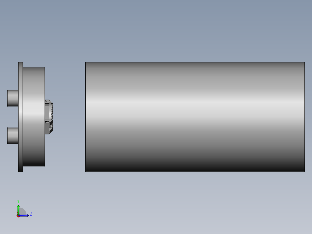 机房用新风系统左视图