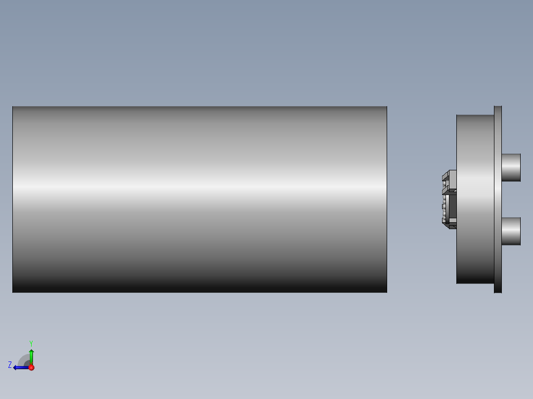 机房用新风系统右视图