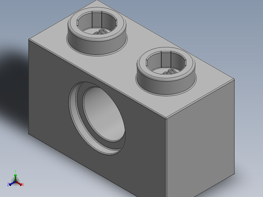 乐高机械组积木（横梁）-370001 White Technic Brick 1 x 2 with Hole