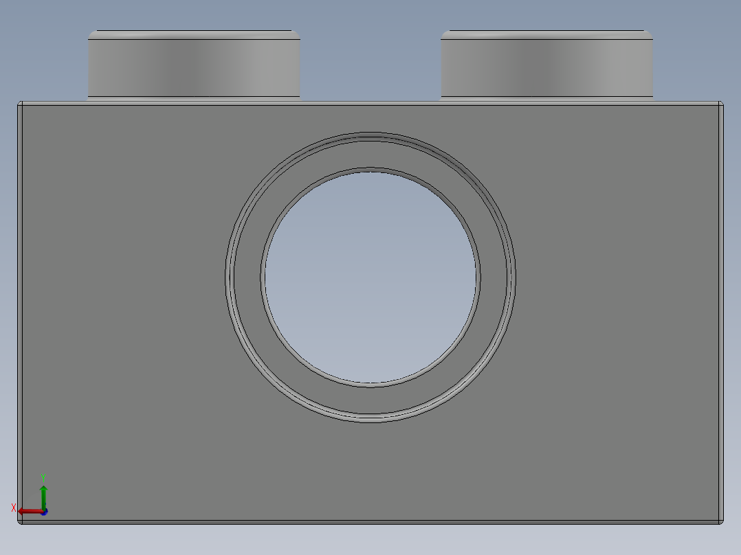 乐高机械组积木（横梁）-370001 White Technic Brick 1 x 2 with Hole后视图