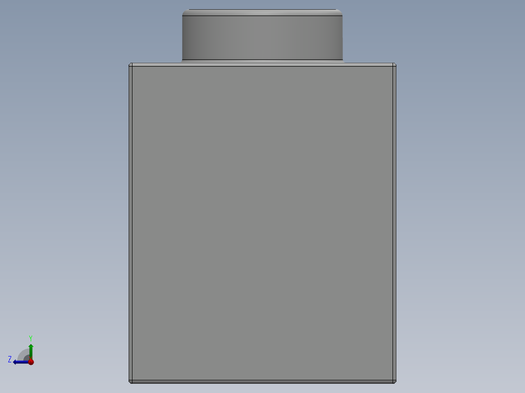 乐高机械组积木（横梁）-370001 White Technic Brick 1 x 2 with Hole右视图