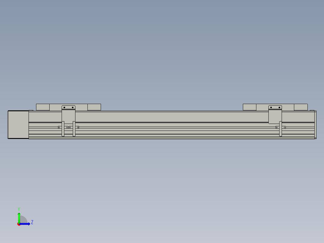 直线模组WG-LHC12-S500-R设计图纸左视图