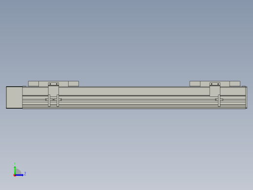 直线模组WG-LHC12-S500-R设计图纸左视缩略图