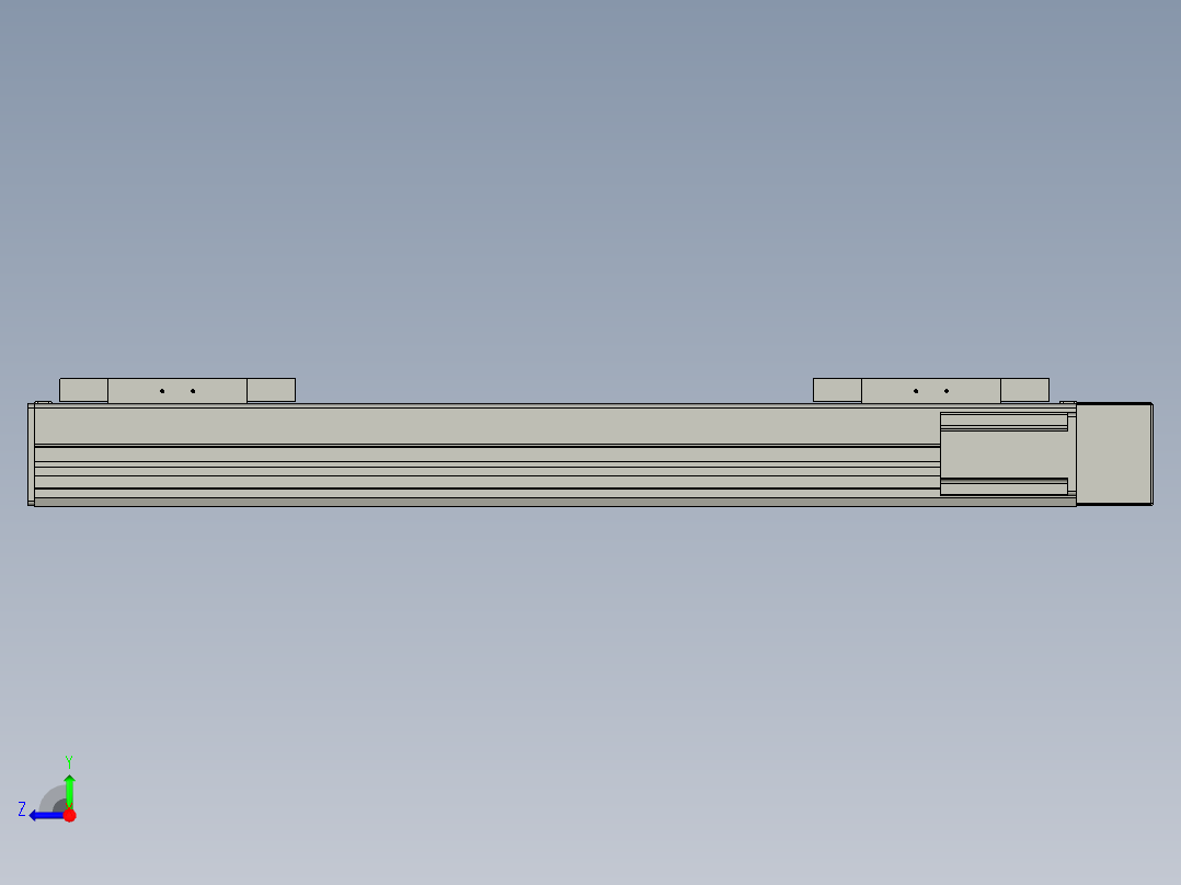 直线模组WG-LHC12-S500-R设计图纸右视图