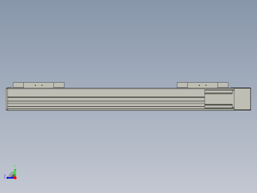 直线模组WG-LHC12-S500-R设计图纸右视缩略图