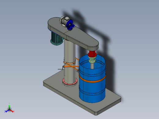 立式电动搅拌机设计及建模【含三维图+CAD图+文档】