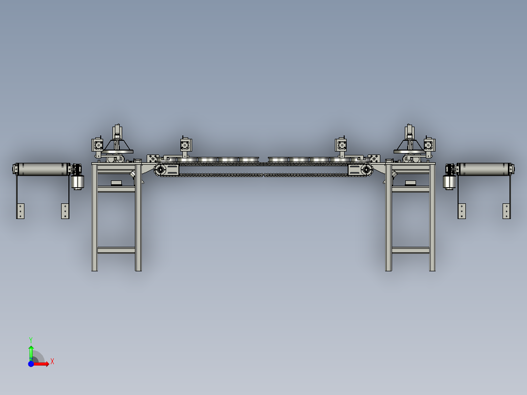 玉石片块分拣系统机前视图