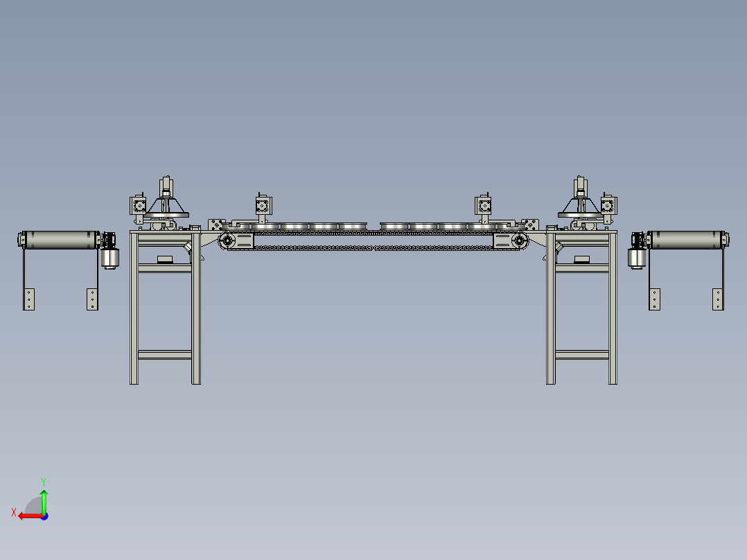 玉石片块分拣系统机后视图