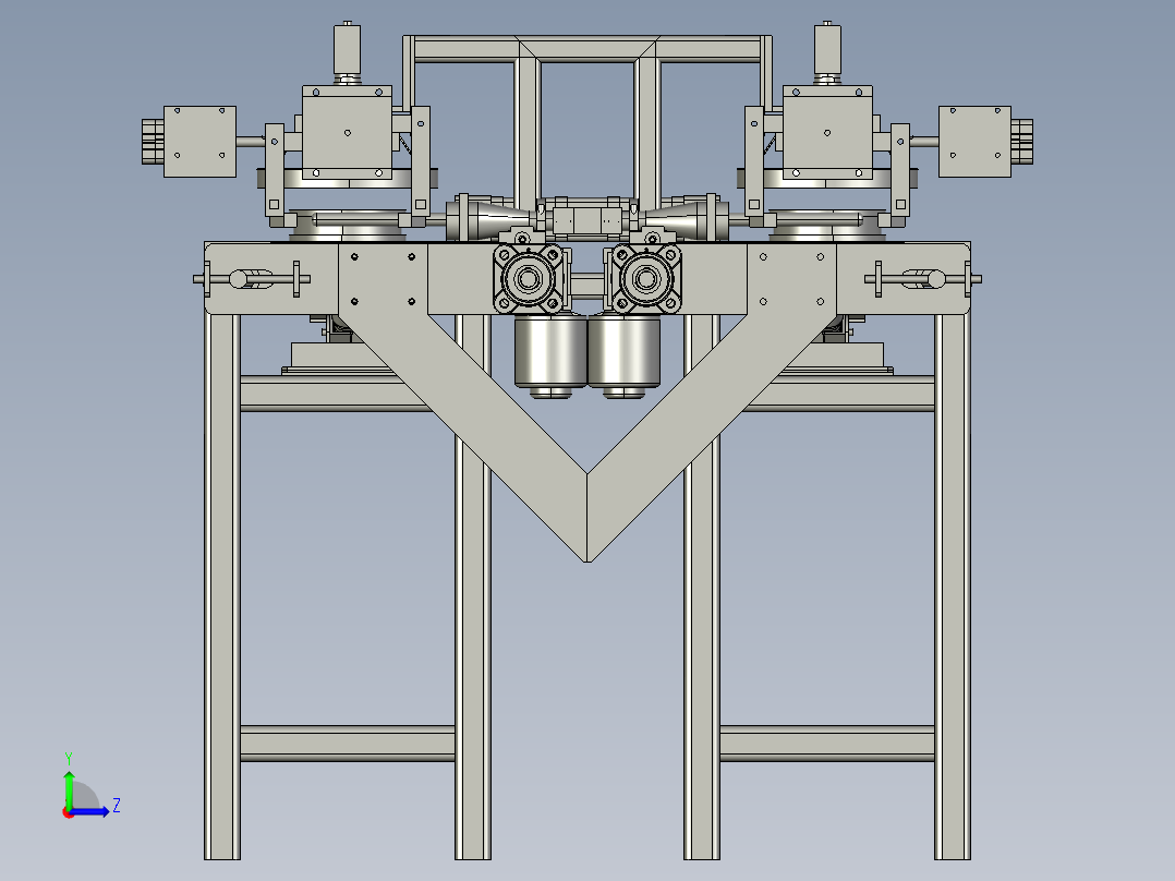 玉石片块分拣系统机左视图