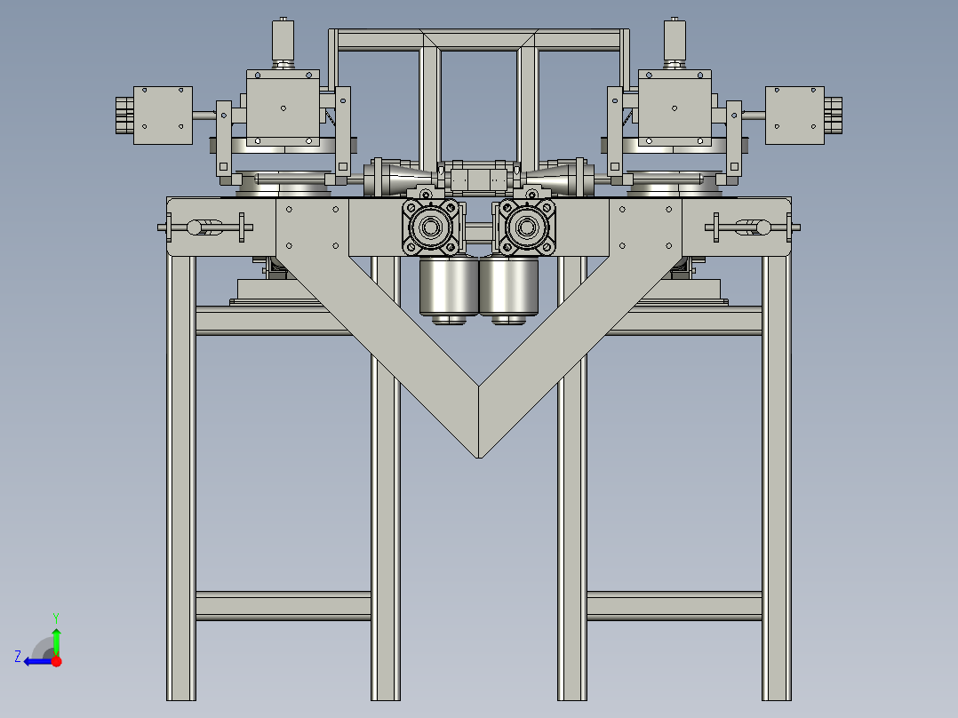 玉石片块分拣系统机右视图