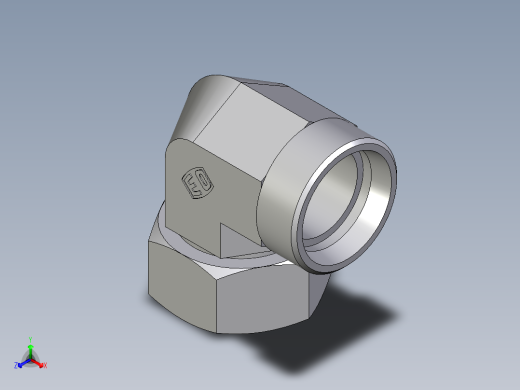 卡套式工业通用硬管接头EO_Swivel_nut_elbow_EW35LOMDCF