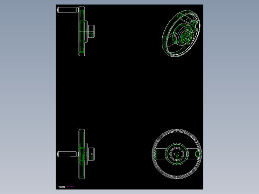 手輪(安裝重力指示器用)(B)DHW-2D多系列多零件图纸模型