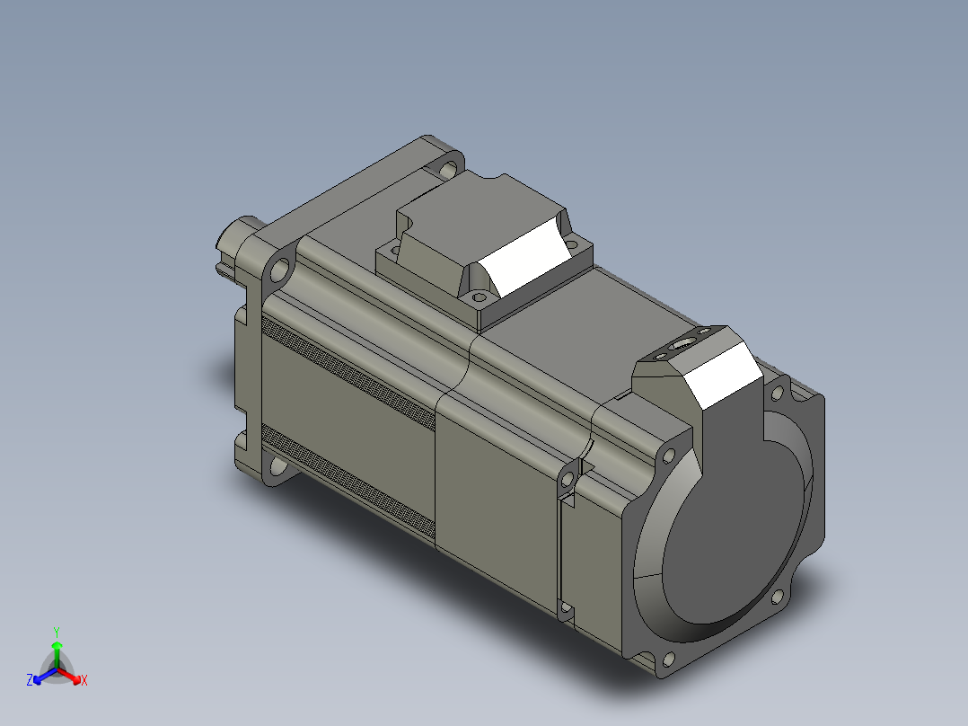 低压伺服电机MF3H-60CS(CM)30BZ1-502正等轴测图
