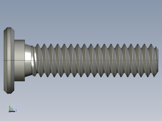 超薄型内六角螺钉-Ultra Low Profile Socket Head Screws 0.25-20 Thread Size 1 in Long.STEP左视缩略图