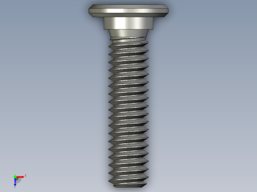 超薄型内六角螺钉-Ultra Low Profile Socket Head Screws 0.25-20 Thread Size 1 in Long.STEP俯视缩略图