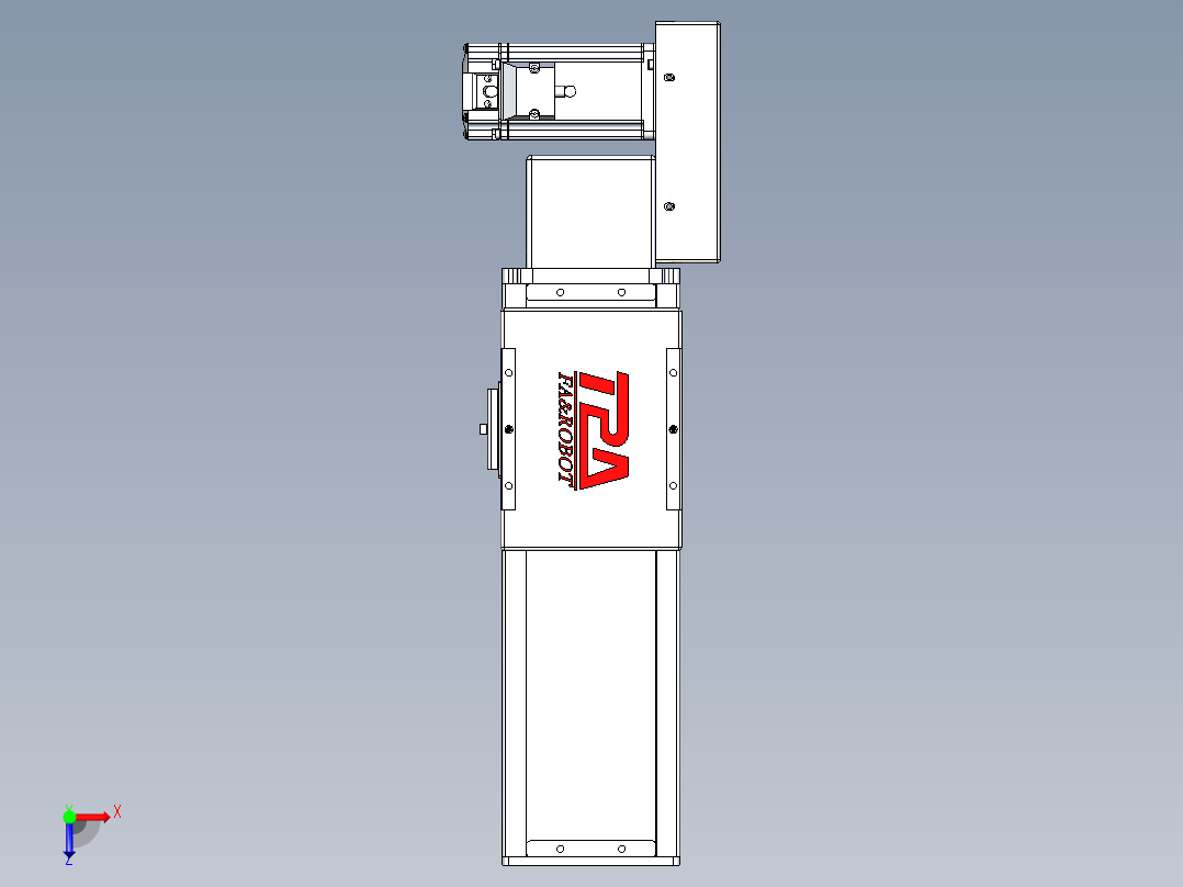 同步带全封闭直线模组TPA-HCB-110D-90-L150-ML-C-P40-N3俯视图