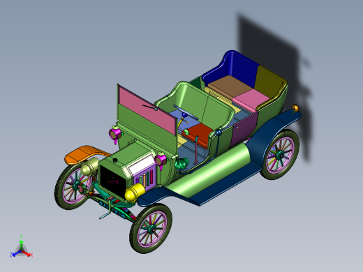 百年老车福特敞篷跑车