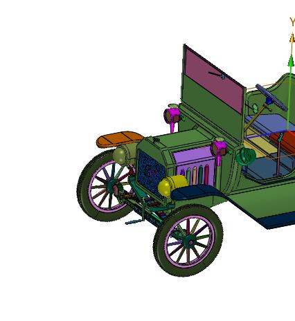 百年老车福特敞篷跑车