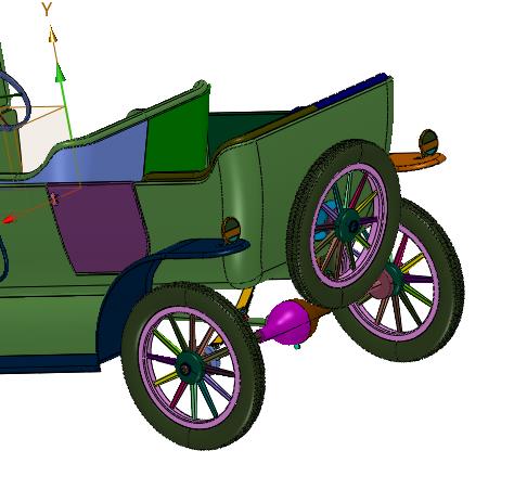 百年老车福特敞篷跑车