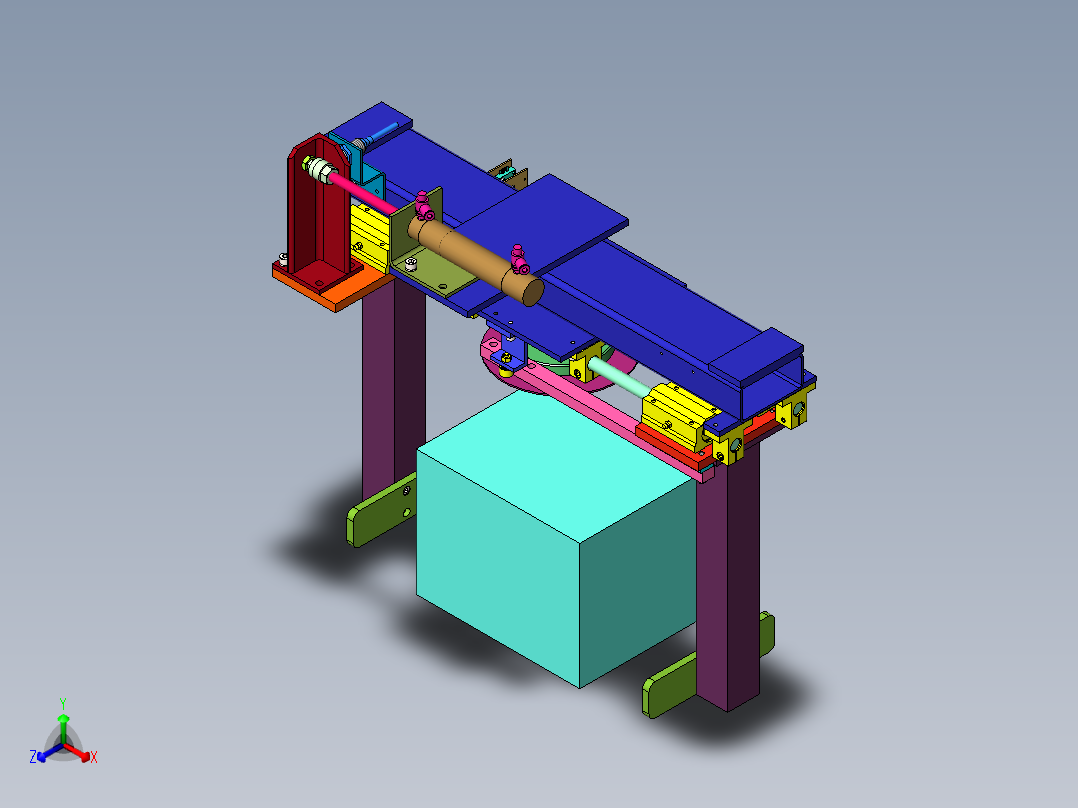 中心定位装置正等轴测图