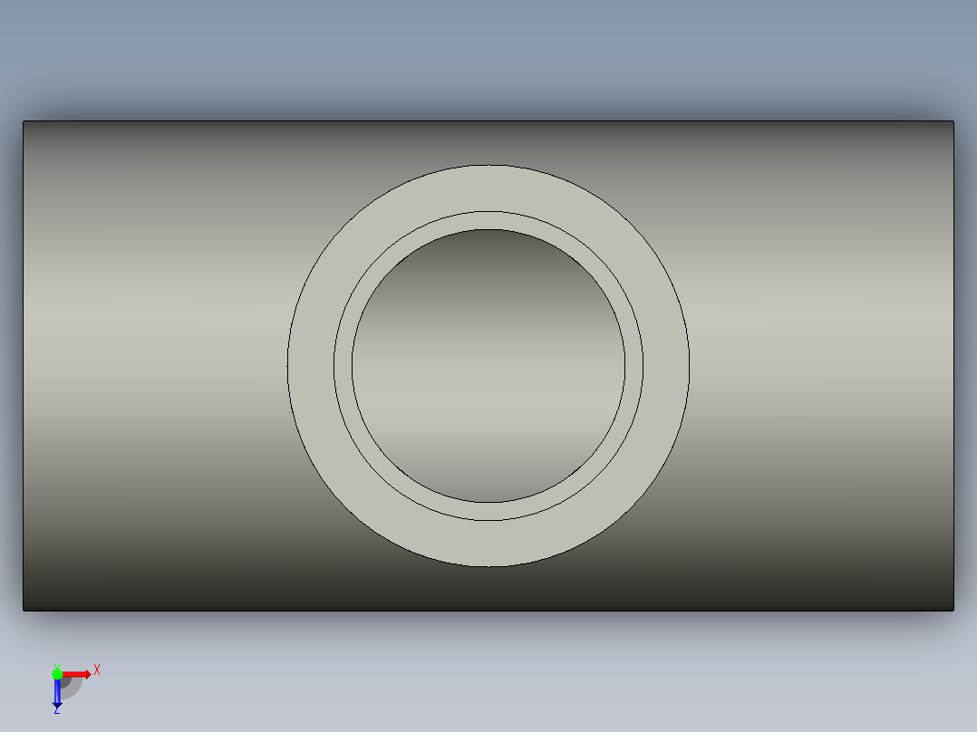 船舶管路系统SeaCor_Molded_ReducingTee_SxSxS_37J101168_1.25in x 1in俯视图