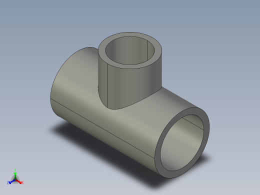 船舶管路系统SeaCor_Molded_ReducingTee_SxSxS_37J101168_1.25in x 1in正等轴测缩略图