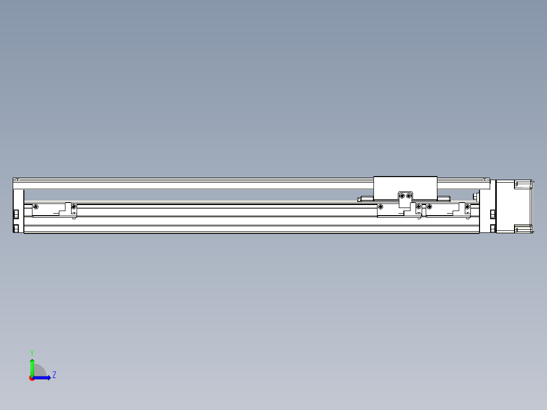 TPA-KNR-86E-1610C-L400A1-ML-H10-N3线性模块铝制底座左视图