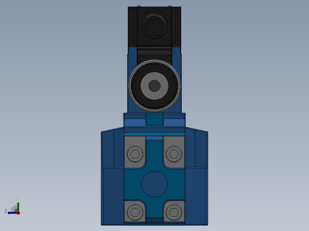 FWH-04直流线盒式电液换向阀后视图