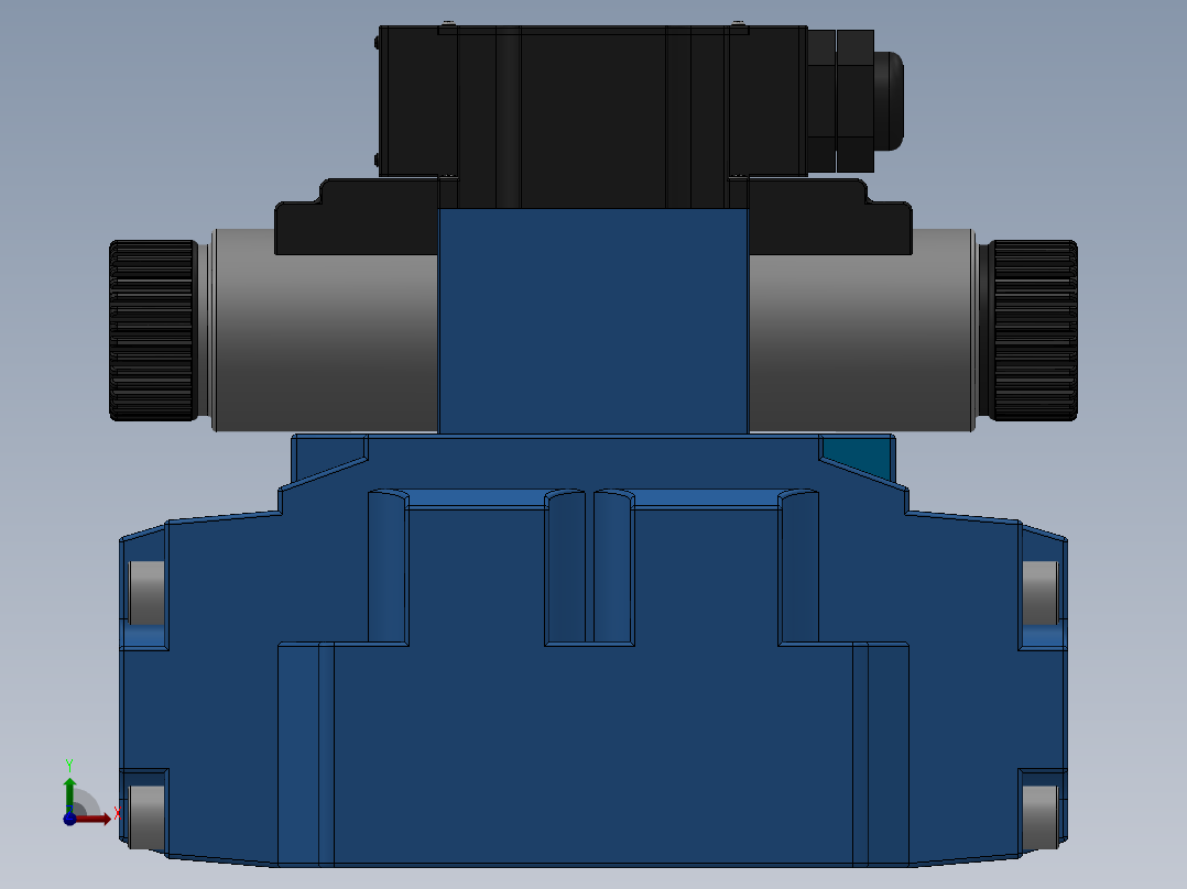 FWH-04直流线盒式电液换向阀右视图