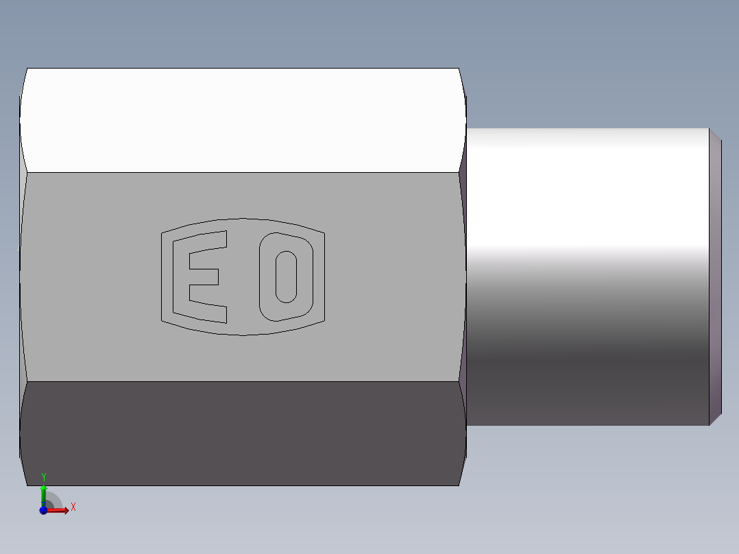 直通内螺纹接头、5DM-14-12前视图