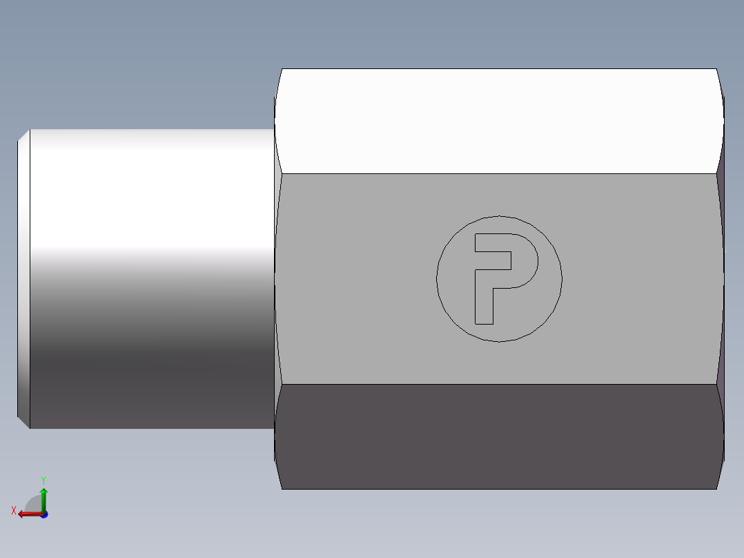 直通内螺纹接头、5DM-14-12后视图