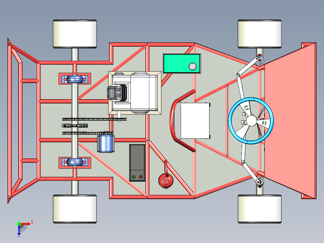 A3003956-混合动力汽车俯视图