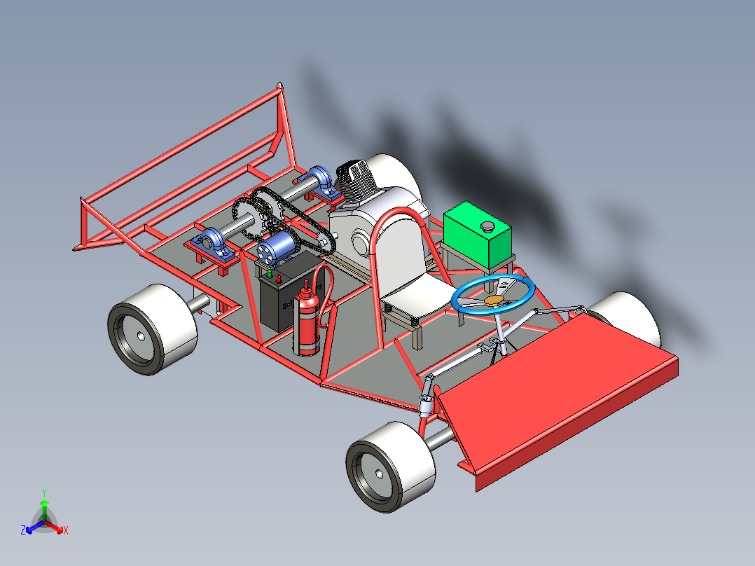 A3003956-混合动力汽车正等轴测图
